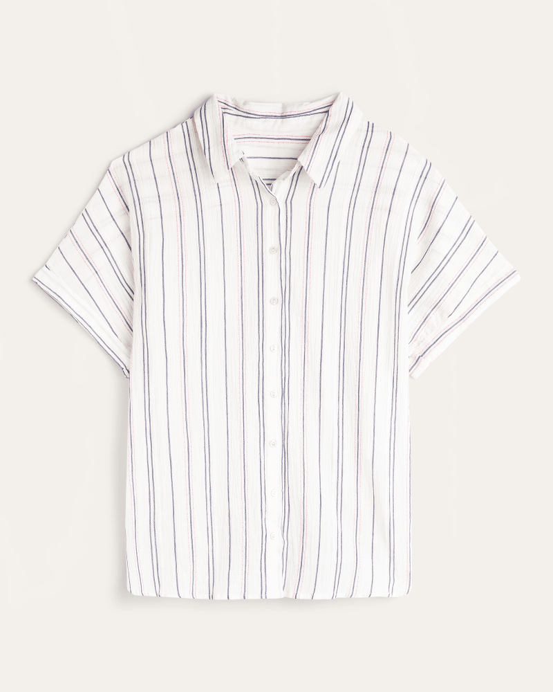 Front of plus size Rhea Short-Sleeve Button-Front Shirt by Dex Plus | Dia&Co | dia_product_style_image_id:170517